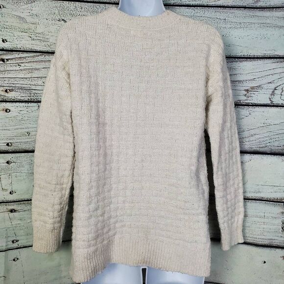 Maurices Women’s White Metallic Knit Sweater XS - Picture 3 of 6